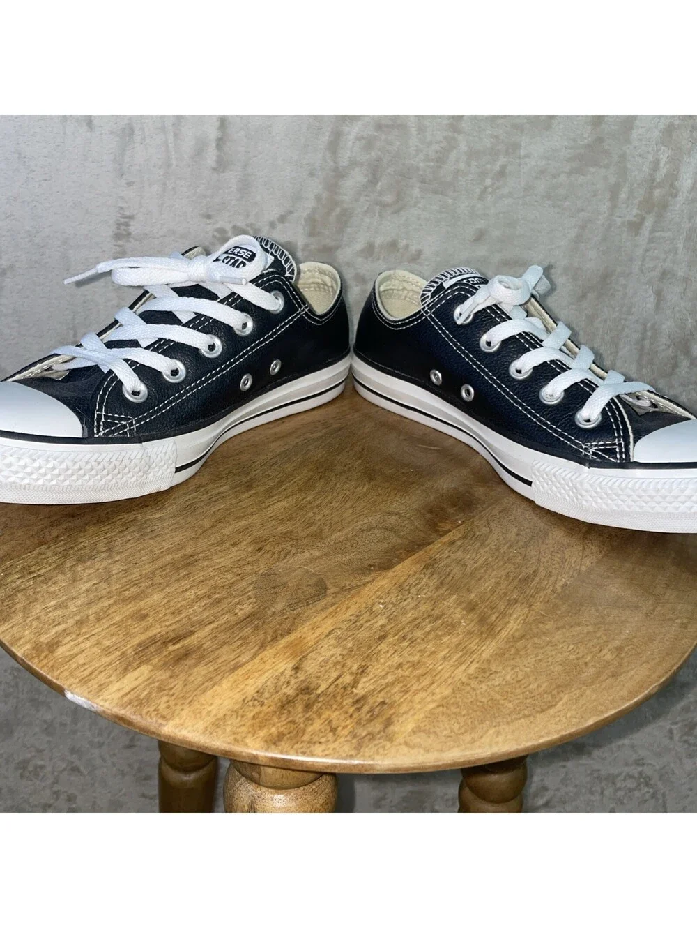 Converse Chuck Taylor All Star Classic Leather Low Black Shoes Men 4 Or Women 6